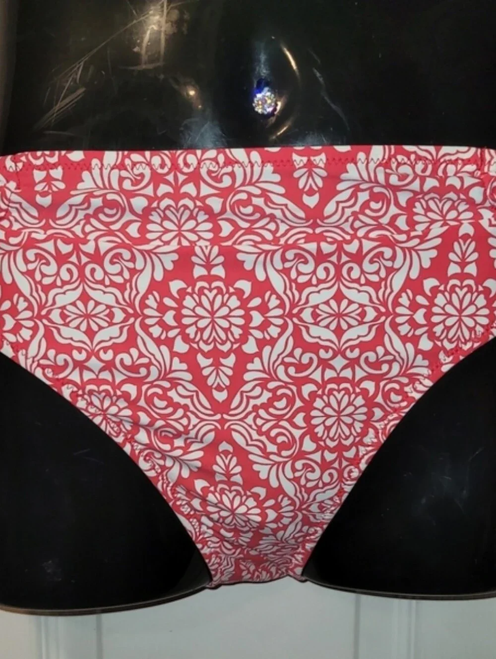 Fantasie Coral and White Floral-Print Bikini Bottom